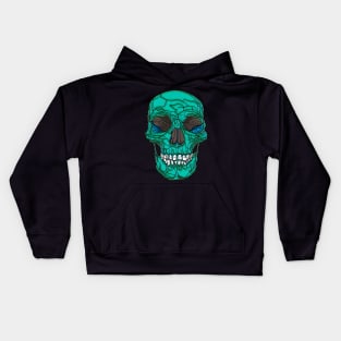 Jade Green Skull Kids Hoodie